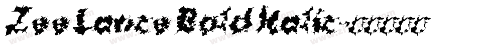Zee Lance Bold Italic字体转换